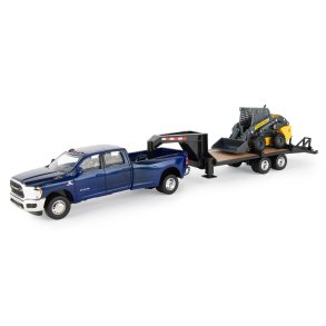 Dodge RAM 3500 med Gooseneck Trailer og New Holland L230 bobcat 1/32 Ertl / Britains