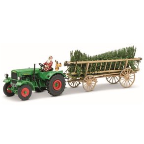 Deutz F3 med vogn Christmas 2020  traktor 1:32 Schuco