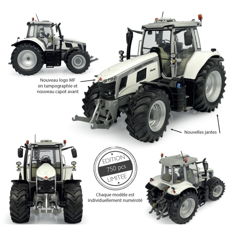  Massey Ferguson 7S.190 White Edition limited 750 stk traktor 1/32 UH Universal Hobbies
