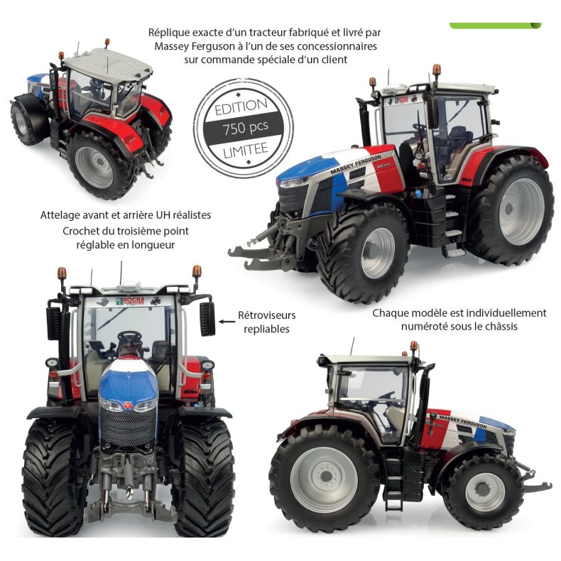 Massey Ferguson 8S.225 fransk flag limited edition 750 stk traktor UH Universal Hobbies