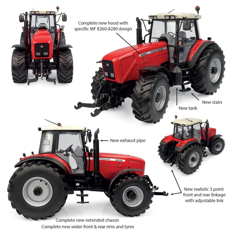 Massey Ferguson 8260 X-tra traktor 1/32 UH Universal Hobbies
