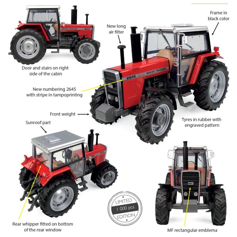 Massey Ferguson 2645 Limited Edition 1000 stk traktor 1/32 UH Universal Hobbies 