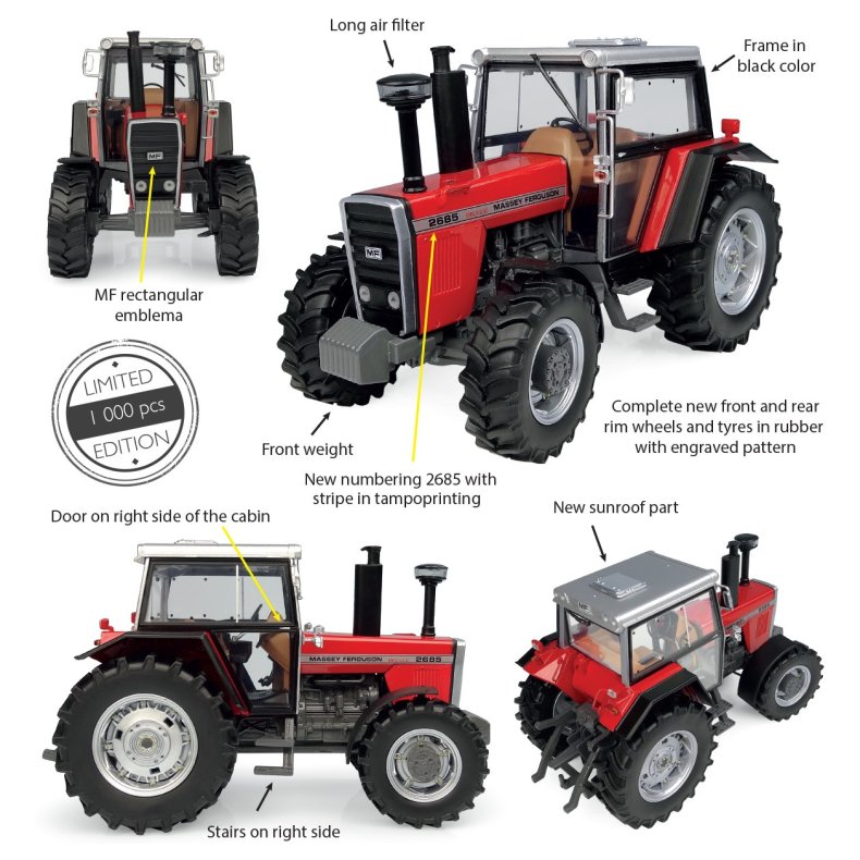 Massey Ferguson 2685 Limited Edition 1000 stk traktor 1/32 UH Universal Hobbies