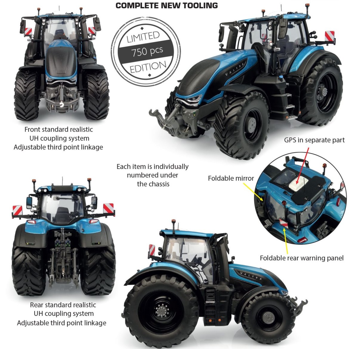 Valtra S416 Turquoise blue Limited Edition 750 traktor 1/32 UH ...