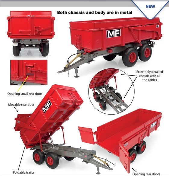 Benne Agricole MASSEY-FERGUSON 212 – Modèle Réduit UNIVERSAL HOBBIES (UH) – Échelle 1/32 – Réf. UH5353 – NEUVE