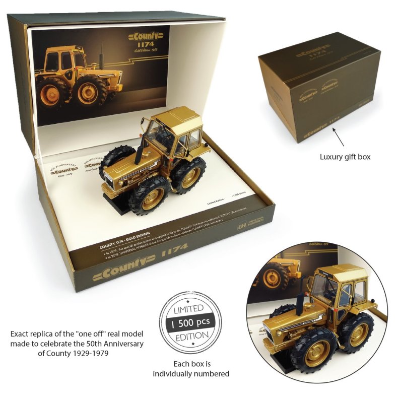 Ford County 1174 Gold Edition 50rs jubilumsmodels 1929 &#150; 1979 1/32 traktor UH Universal Hobbies