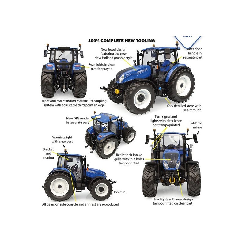 New Holland T5.120 Dual Command 2025 traktor 1/32 UH Universal Hobbies