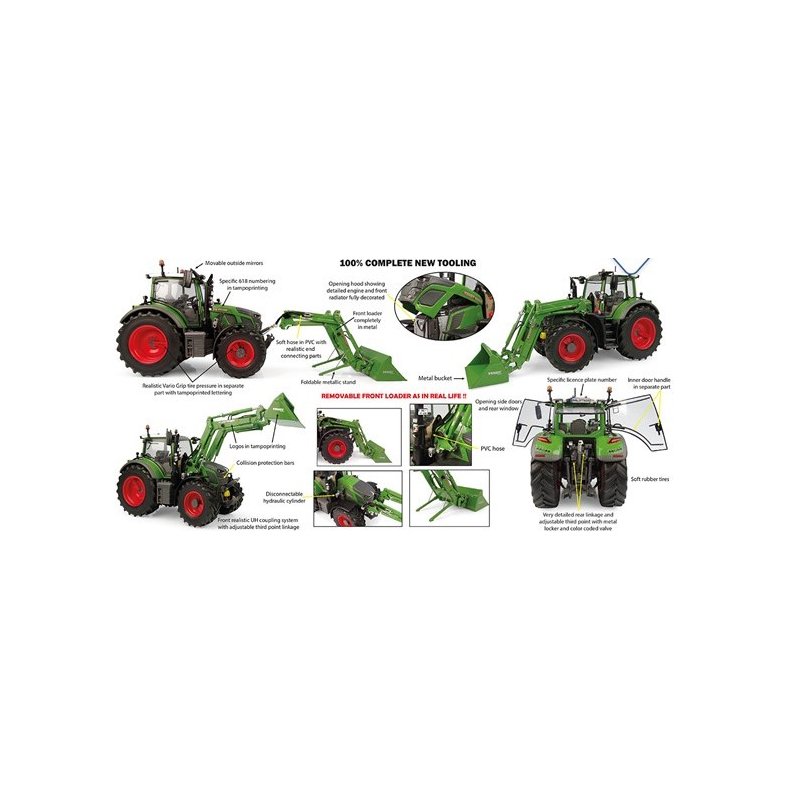 Fendt 618 Vario med frontlsser 1/32 UH Universal Hobbies 