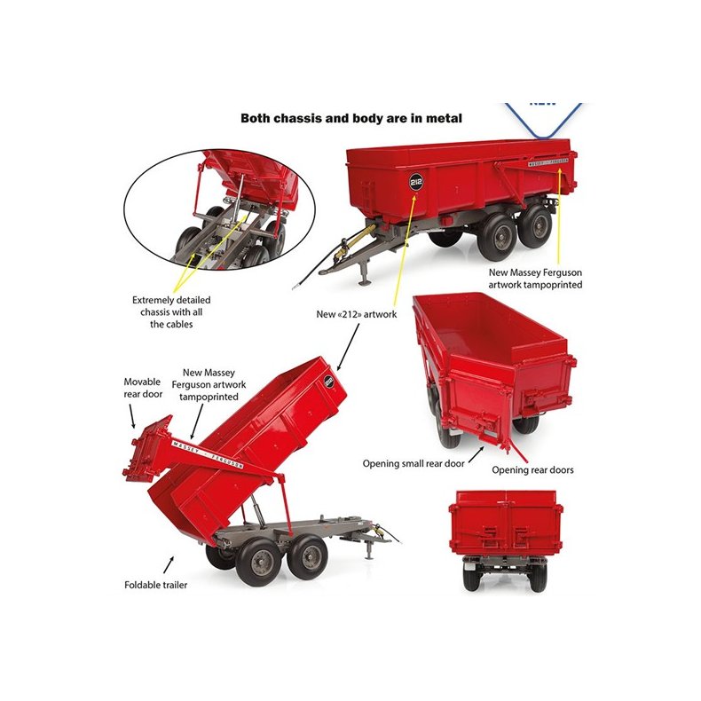 Massey Ferguson 212 V2 tipvogn 1/32 UH Universal Hobbies