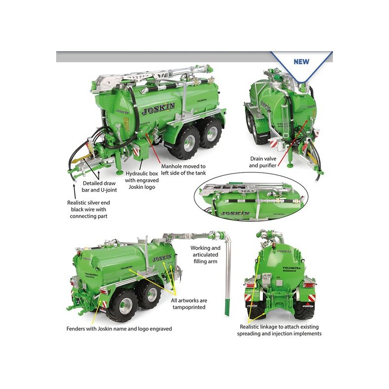 Joskin Volumetra 20000D gyllevogn grn 1/32 UH Universal Hobbies