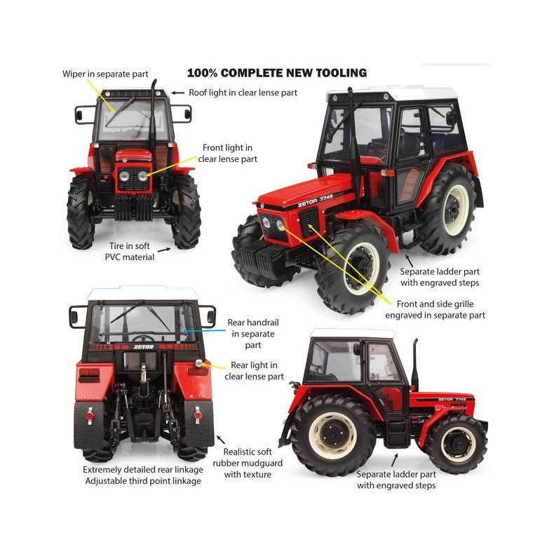 Zetor 7745 4wd traktor Limited Edition 1000 stk 1/32 UH Universal Hobbies