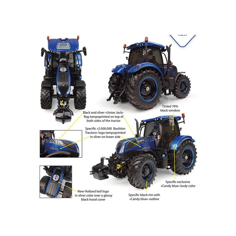 New Holland T7.225 2 Million Basildon Tractors Produced traktor 1/32 UH Universal Hobbies