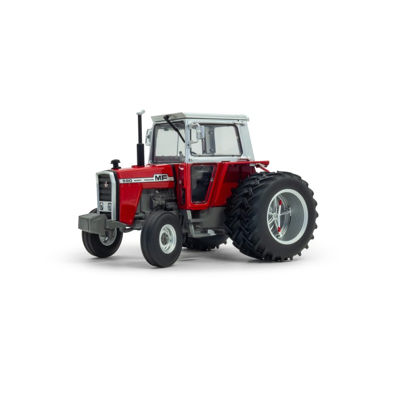 Massey Ferguson 590 2wd slv hus Molcon tvillinghjul Limited Edition 1/32 UH Universal Hobbies